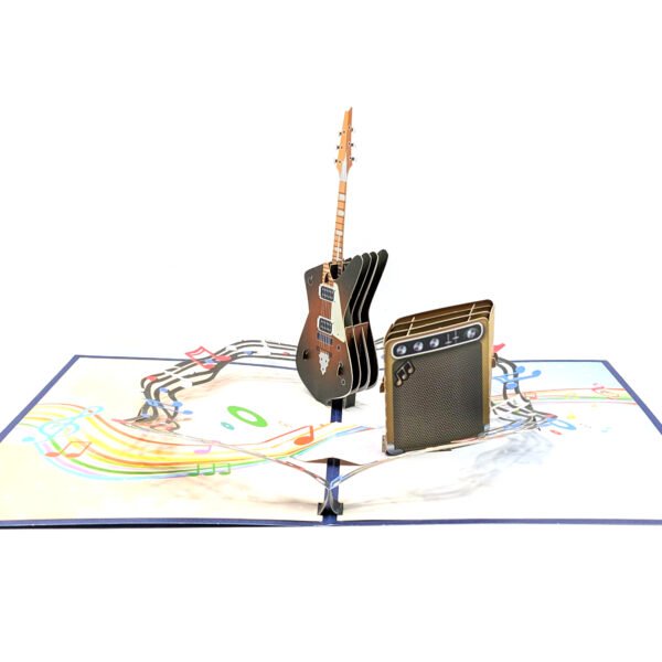 Rock & Roll Guitar Pop-Up Card