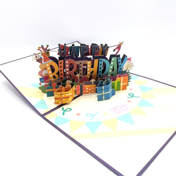 Happy Birthday Presents Pop-Up Card